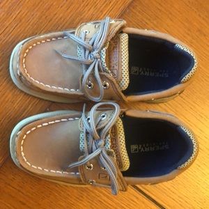 SPERRY Lanyard AC boat shoes, toddler boys size 10m, Very lightly worn.